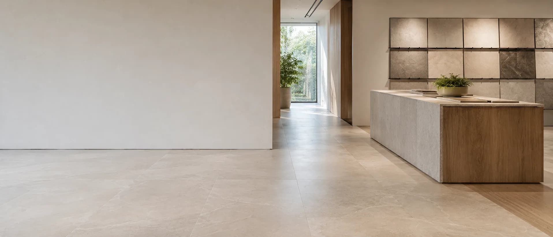 Showroom with tile displays at Golden Elite Group, Archerfield